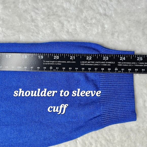 Vila Milano Blue Embellished Women's Sweater NWT Plus Size 2X - Picture 13 of 13